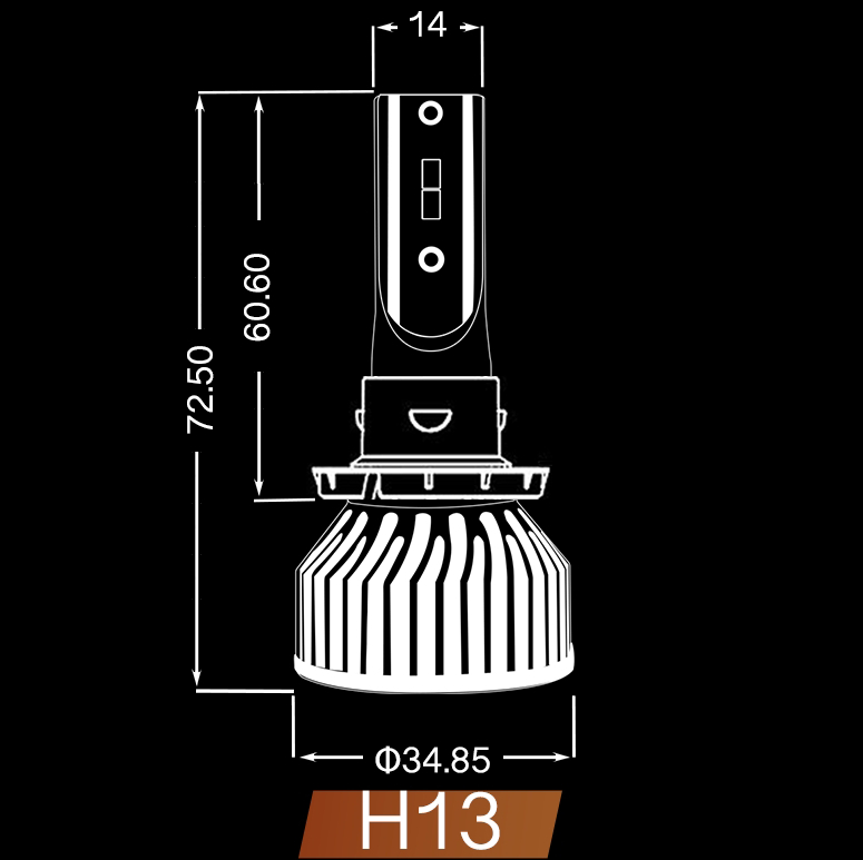 T5C H13 Hi/Lo 6000K