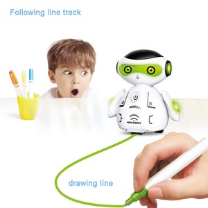 Induktion Smart Robot Spielzeug intelligente Zieh linie Spur nach Roboter Spielzeug mit Farbwechsel induktiv und 5 Stück Farb stift - Product Image 3