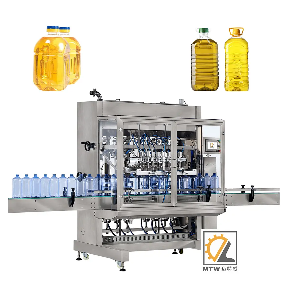 Dispositivo di riempimento e riempimento automatico dell'olio di peperoncino in bottiglia MTW per olio d'oliva