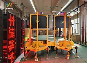 P10 наружный мобильный Солнечный светодиодный рекламный экран, светодиодный индикатор переменной информации, индикатор движения с прицепом - Product Image 3
