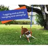 Outdoor Hanging Bungee Dog Tug Toy Interactive Tug-of-War Game for Pitbull & Small to Large Dogs