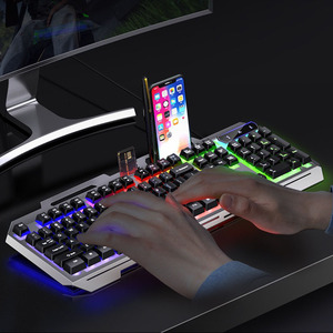 Teclado mecánico para juegos, placa de hierro de Metal, tapa de tecla flotante con cable USB, colorido, luminoso, para PC y jugadores - Product Image 3