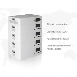 星之杰锂离子电池51.2V/60v电池400AH可堆叠20kWh 5.5kw太阳能系统，带5kw混合太阳能逆变器 - Product Image 3