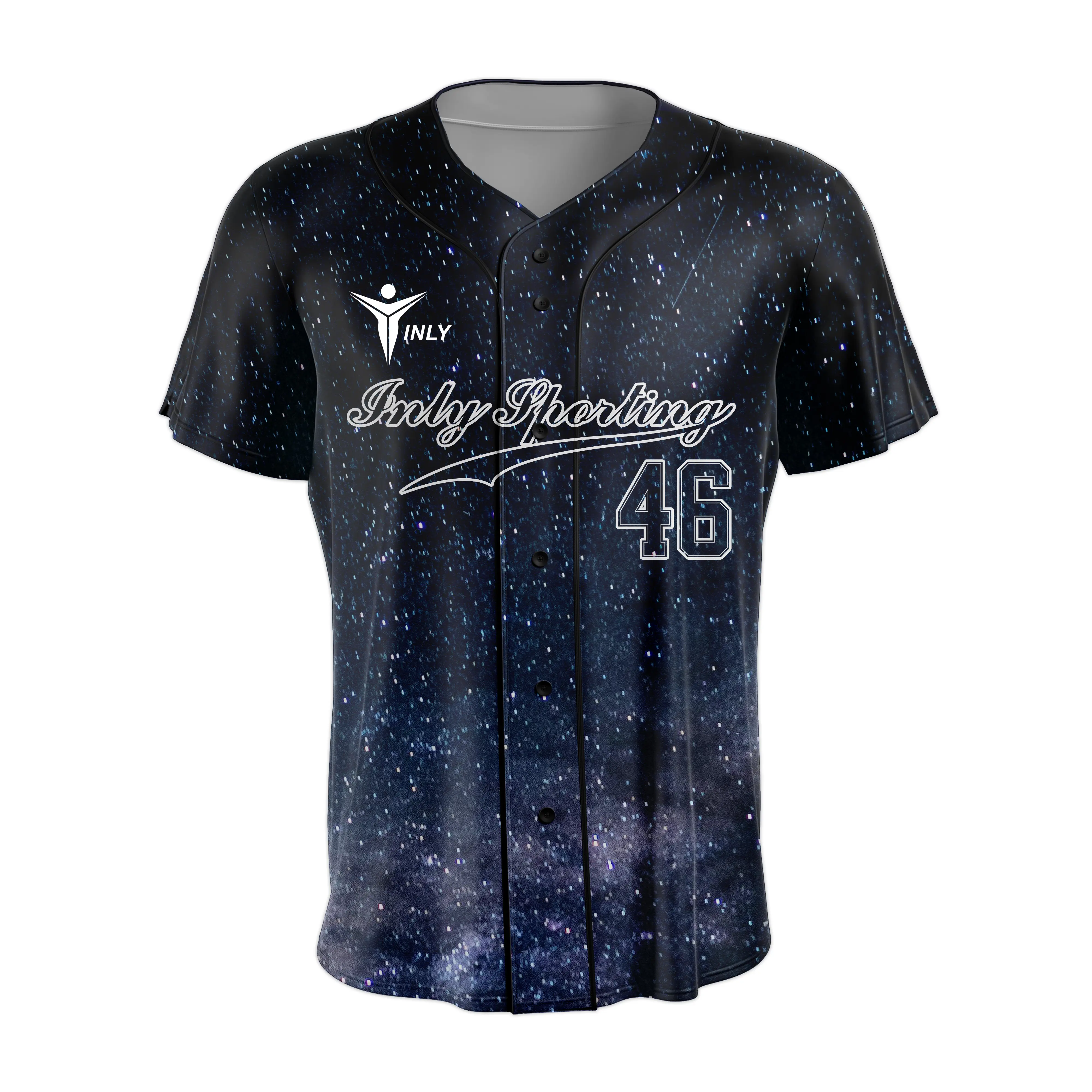 Toptan ucuz boş beyzbol tişörtü süblimasyon baskı özel Logo gençlik softbol tişörtü