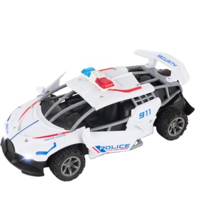 Nuevo 1:20 apertura de puerta de un botón con función de pulverización Coche de control remoto Control remoto eléctrico Coche de policía Modelo de coche de juguete - Product Image 1