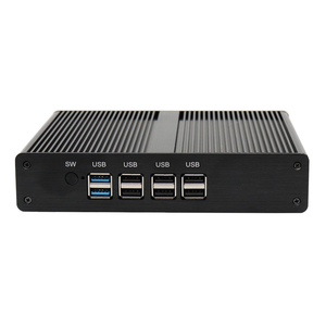 Fanless Mini Industrial PC Micro Office HTPC Dual LAN 2 COM Ports <strong>Compact</strong> Industrial Control <strong>Computer</strong> for Automation IoT - Product Image 3