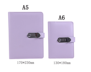 Carpeta personalizada de cuero pu A5 a6, cuaderno con contraseña y bloqueo, diario, con papel de inserción - Product Image 6