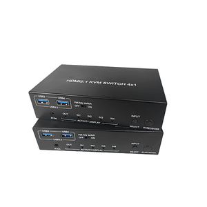 8K@60Hz HD-MI <strong>KVM</strong> <strong>Switch</strong> 4X1 with USB3.0 <strong>KVM</strong> 3 Port USB Support 4K120Hz <strong>4</strong>:<strong>4</strong>:<strong>4</strong> and HDR Hotkey <strong>Switch</strong> <strong>4</strong> in <strong>1</strong> Out