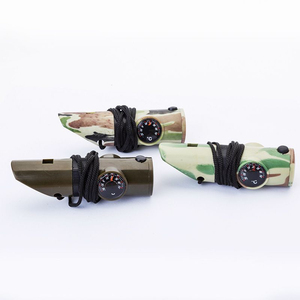 เซเว่นอินวันมัลติฟังก์ชั่เข็มทิศกลางแจ้งตั้งแคมป์นกหวีดที่มีไฟ Led - Product Image 3