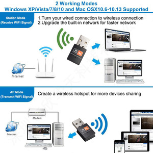 Fabbrica 600M Dual Band scheda di rete Wireless Computer esterno 2.4G/5G USB ricevitore WiFi trasmettitore RTL88 11CU - Product Image 3