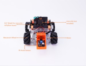 Telecomando per la codifica dello stelo che segue la programmazione dell'assemblaggio elettrico robot educativi fai da te per Micro:bit