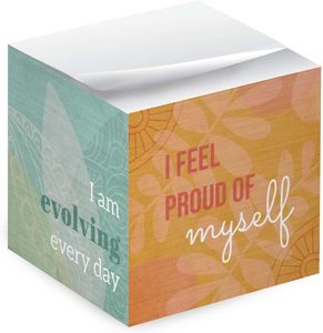 Sticky Note Cube 750 Sheet Memo Block Impreso en 4 lados Block Bloc de notas Memo Paper Cube Memo Pad Cube para oficina y hogar