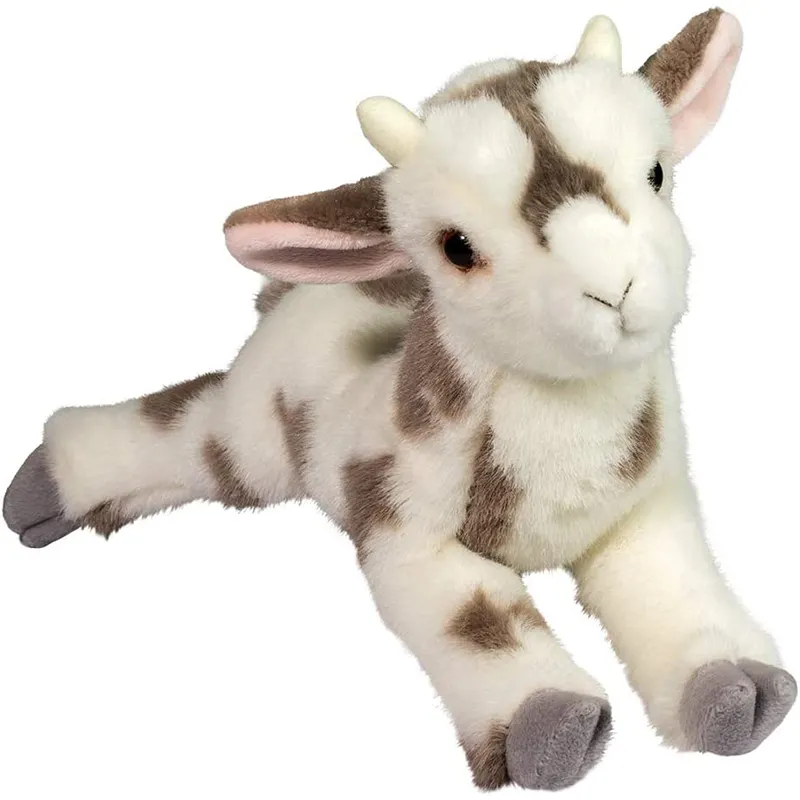 Brinquedo de pelúcia macio e fofo para ovelhas e cabras, bichos de pelúcia personalizados realistas, novo fabricante