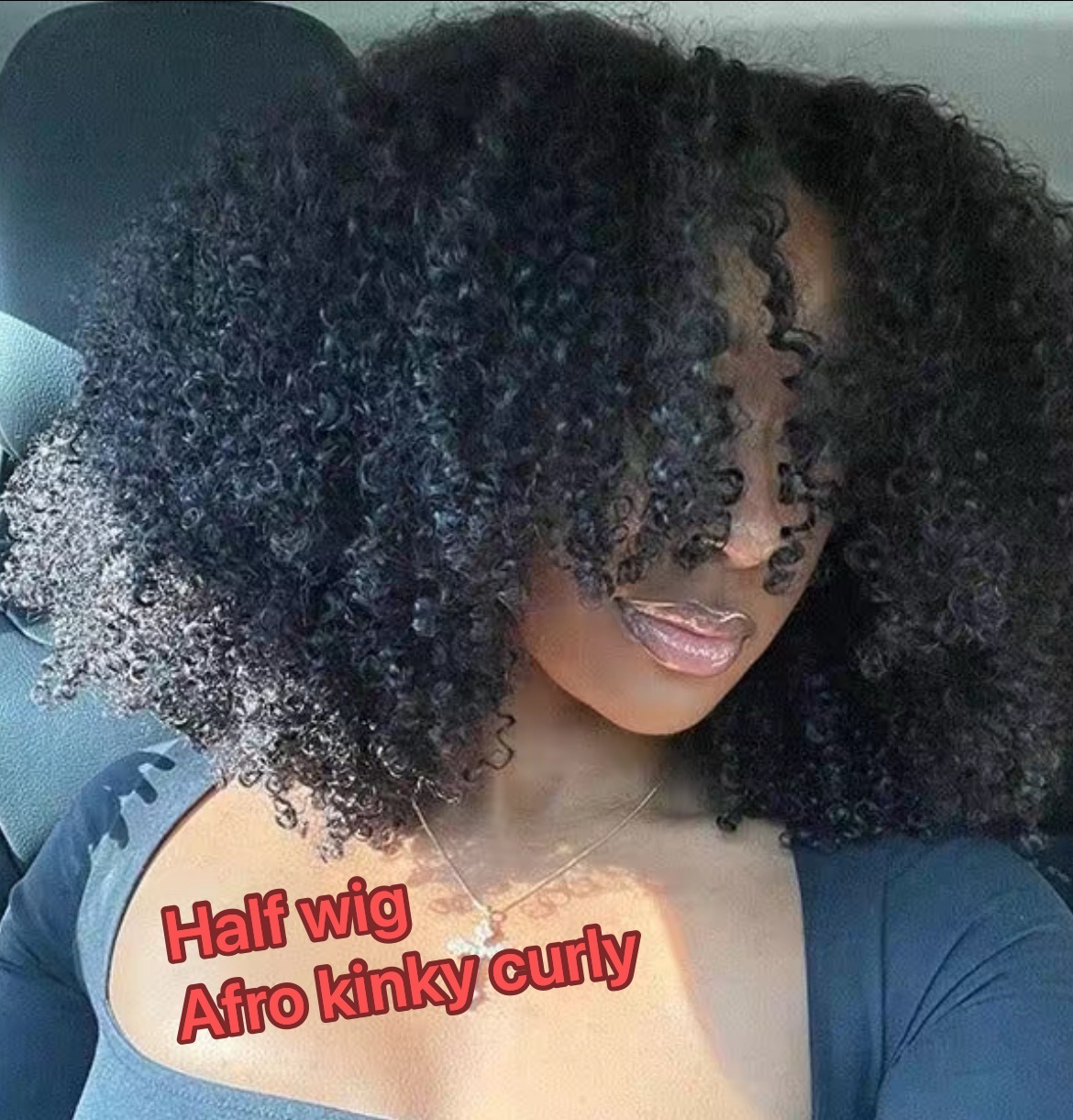 Afro crépus bouclés demi perruque
