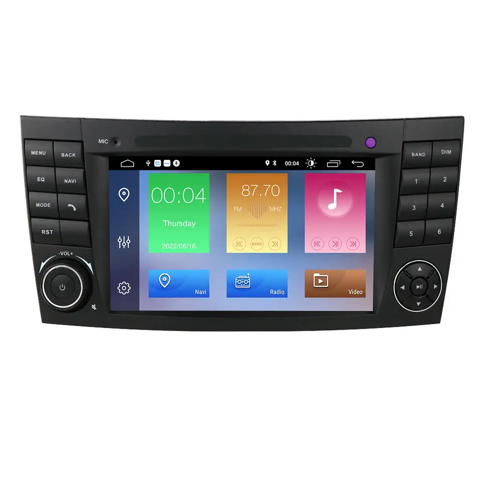 Iposter Hot người bán Car DVD Player thích hợp cho Mercedes Benz E-Class W211 Car GPS navigation với BT Android không dây Carplay