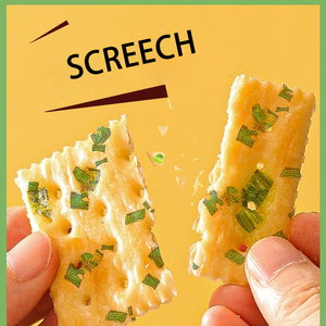Cebolinha Sem Açúcar Biscoitos De Refrigerante Textura Crispy Substituição De Refeição Sabor Salgado Casual Lanche Pequeno Almoço Bun <span class=keywords><strong>soda</strong></span> crackers