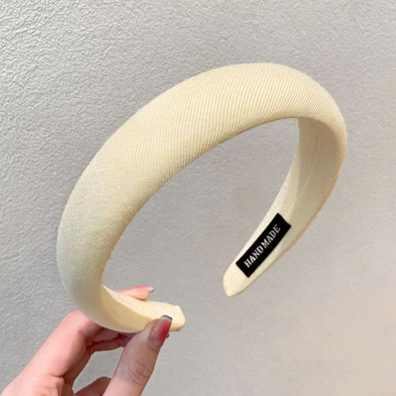 diadema de esponja beige