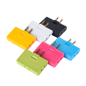 Venta de fábrica Enchufe giratorio de EE. UU. Salida de extensión de 180 grados Adaptador de enchufe de viaje de 1 a 3 - Product Image 1
