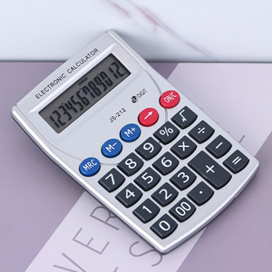 Werbe geschenke Kleiner und tragbarer 12-stelliger elektronischer Taschen rechner Lcd Display Key Sound Function Small Calculator Office - Product Image 4