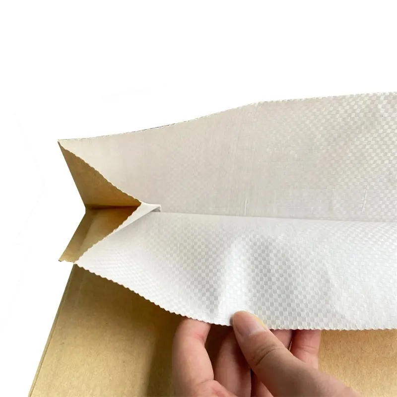 Sac Composite en papier Kraft imperméable à 3 couches pour engrais industriels