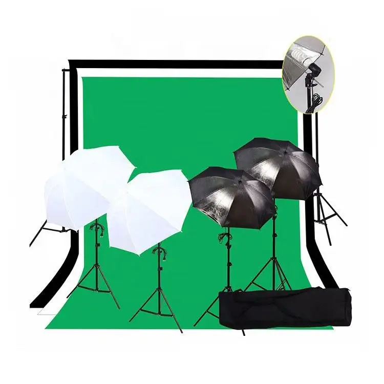 Équipement de photographie avec support de lampe et parapluie, 1 kit d'éclairage, vente directe d'usine