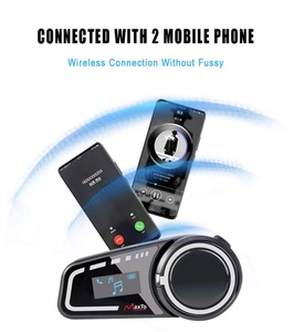 HOT & NEW MaxTo M2C interfono Bluetooth impermeabile per moto Wireless da 6 persone collegato a qualsiasi marca con Display LCD - Product Image 5