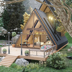 Maison préfabriqué<span class=keywords><strong>e</strong></span> européenne de luxe en forme de A double palais et villa d'hôtel de style pyramide pour l'extérieur pour maisons préfabriquées - Product Image 1