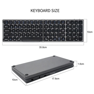 Portable <strong>Mini</strong> Folding Wireless <strong>Bluetooth</strong> <strong>Keyboard</strong> Ergonomic BT <strong>Keyboard</strong> With Numeric Keypad for Window Android IOS I Pad Phone