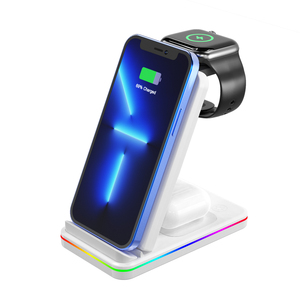 Beste faltbare kabellose kabellose Ladestation, kabelloses Laden 3-in-1-Ständer für Apple Watch Samsung Android - Product Image 1
