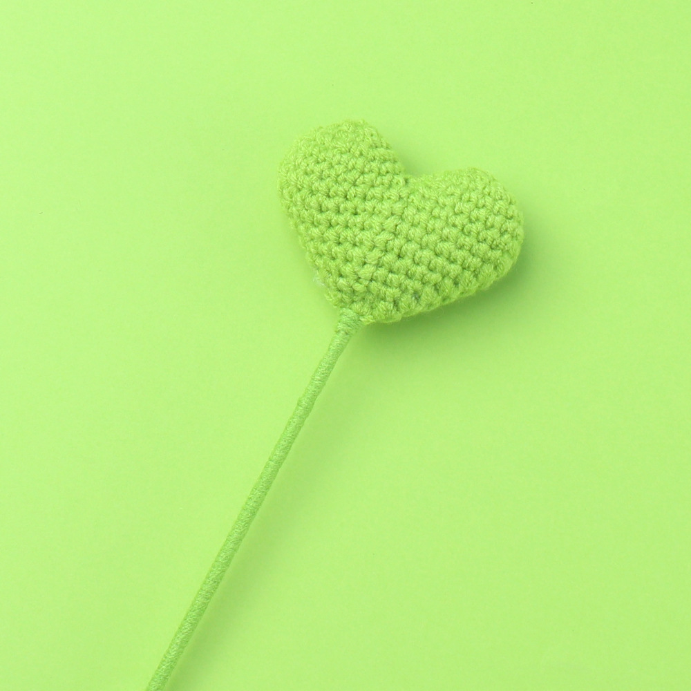 Producto terminado individual, corazón verde.