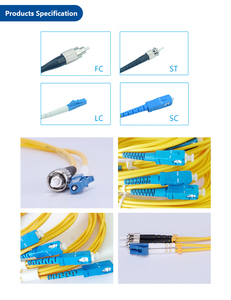 Cable de conexión de fibra Simplex Duplex SC a SC LC FC ST Modo único Fibra óptica G652D G657A Cable de puente Longitud personalizada - Product Image 6