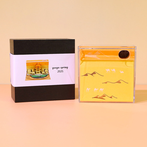 Recuerdos creativos de viaje, modelo de bloques de construcción, Bloc de notas 3D, calendario personalizable, marcapáginas, regalo, Bloc de notas 3D con caja de regalo - Product Image 6