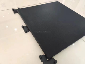 Spor salonu kauçuk zemin egzersiz döşeme siyah astar eğitim katmanı spor rulo Mat kauçuk paspas döşeme - Product Image 4