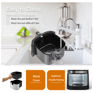 Commercio all'ingrosso caldo multifunzione di alta qualità elettrica in acciaio inox 10 litri senza olio digitale Smart Air Frier friggitrice macchina forno