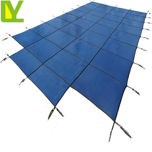 Liyuan lưới 18-ft <span class=keywords><strong>x</strong></span> <span class=keywords><strong>36</strong></span>-FT trong mặt đất hồ bơi an toàn bìa với 4-ft <span class=keywords><strong>x</strong></span> 8-FT trung tâm Bước-màu xanh - Product Image 1