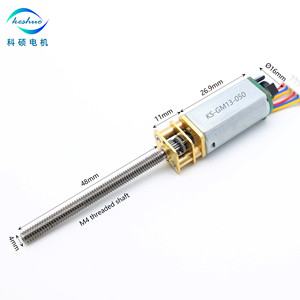 16mm Micro DC Geared Motor <strong>1</strong>-1000 Gear Ratio 3V-12V Voltage 10-2000 RPM <strong>4</strong> with <strong>Encoder</strong> M4 Threaded Shaft - Product Image 1