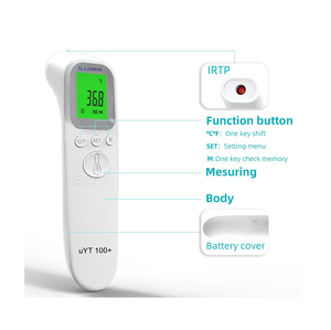 LANNX uYT 100 + Household medidor de temperatura Clinical termômetro eletrônico criança adulto Testa sem contato termômetro arma - Product Image 2