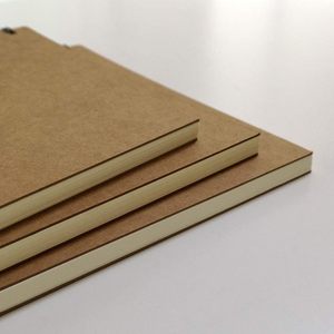 定制简单规则日记本记事本男女硬牛皮纸B5 A5螺旋棕色木质笔记本 - Product Image 3