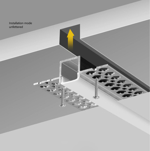 Sistema de iluminación integrado de perfil de difusor de canal de aluminio LED empotrado para luces de tira de LED de gabinete de pared de techo - Product Image 3
