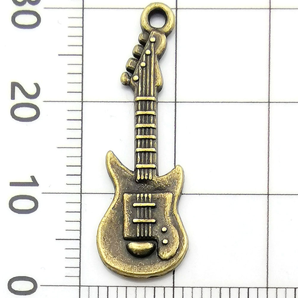 1 guitare bleue antique - 1g - 13*37mm - 712