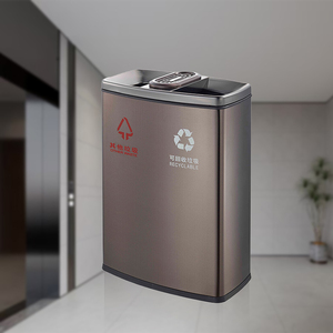 Fábrica atacado aço inoxidável lixo pode classificação lixeiras de frutas <span class=keywords><strong>bin</strong></span> poeira Indoor hotel lobby shopping high-end lixeiras