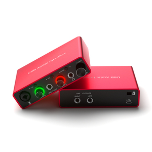 192KHz profesional XLR soporte micrófono de potencia de Audio mezclador estudio grabación de música interfaz de Audio USB tarjeta de sonido - Product Image 2