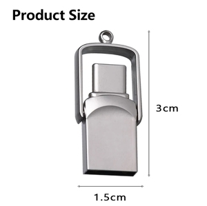 2-in-1 çift USB C Flash sürücü 2.0/3.0 tip-c Memory Stick Flash sürücü Android telefonlar için 64GB/128GB/1TB/2TB OTG Metal Flash Disk - Product Image 6