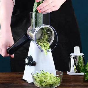 Kitchen 3 in 1 Vegetable Mandoline Slicer <strong>Swift</strong> Rotary Drum Grater Nut Shredder Veggie <strong>Cutter</strong> Peeler Spiralizer Cheese - Product Image 2