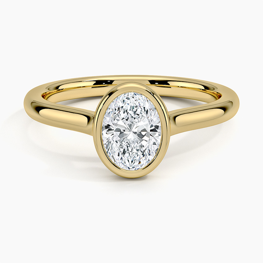 Anillo de moissanita de 1 quilate ovalado
