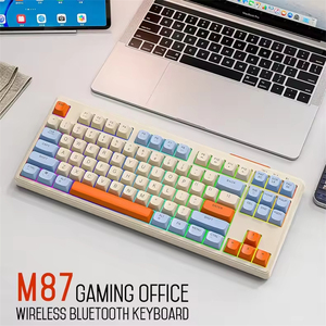 2.4Ghz无线USB C型游戏机械键盘87键RGB背光可编程键盘 - Product Image 2