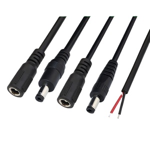 Kebaolong2コア12VDC 5.5x 2.1mm DCAWG24延長ジャック電源ケーブル
