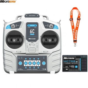 MicroZone MC6C Mini V2 <strong>2</strong>.4G 6CH <strong>Controller</strong> Transmitter <strong>with</strong> Receiver Radio System for RC Airplane <strong>Drone</strong> Multirotor Helicopter - Product Image 1