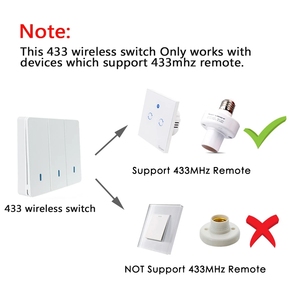 433Mhz uzaktan kumanda kablosuz Push Button duvar ışık anahtarı uzaktan kumanda 1-3 Gang 86 tipi Panel anahtarı akıllı ev - Product Image 5