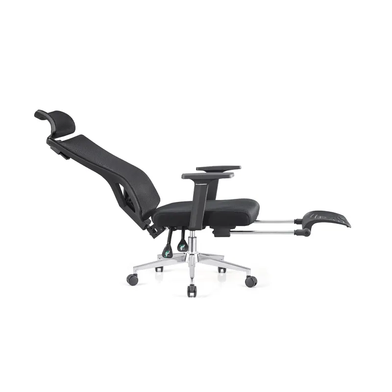 Chaise pivotante confortable, ergonomique, avec repose-pieds rétractable, pour meubles de bureau